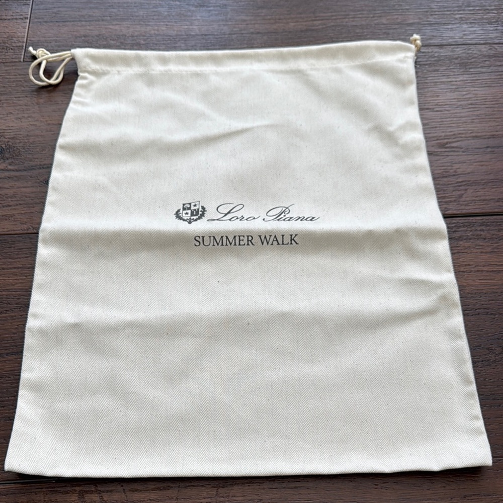 Loro Piana Ivory Drawstring Pouch